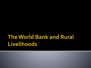 The World Bank and Rural Livelihoods