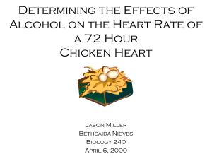 Determining the Effects of Alcohol on the Heart Rate of the 72 Hour