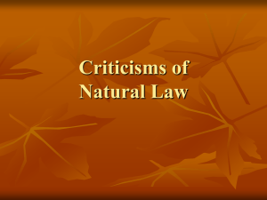Criticisms of Natural Law