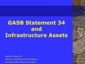 GASB Statement 34 and Infrastructure Assets