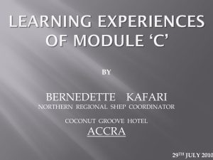 Presentation on Module C_Bernedette Kafari