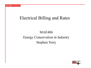 Electrical Billing and Rates