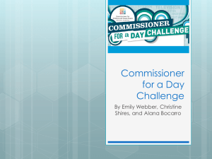 Commissioner for a Day Challenge