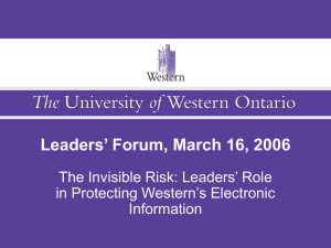 Leaders' Forum, March 16, 2006 - University of Western Ontario