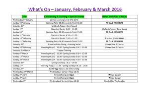 What's On Jan, Feb, March 2016