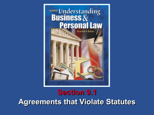 Section 9.1 Assessment Understanding Business and Personal Law