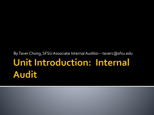 Internal Audit Introduction