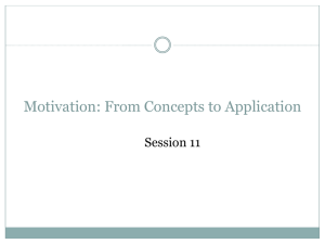 Motivation: From Concepts to Application