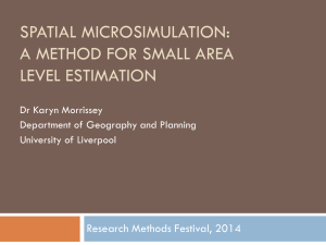 Spatial microsimulation: A method for small area level estimation