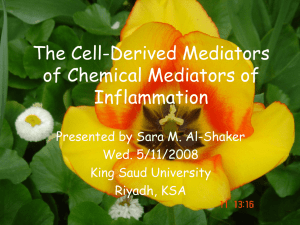 The Cell-Derived Mediators of Chemical Mediators of Inflammation