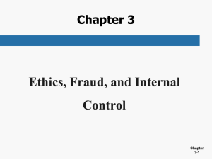Chapter 3 Ethics, Fraud, and Internal Control
