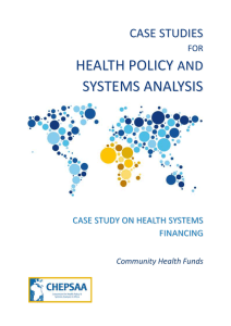 case study - Consortium for Health Policy & Systems