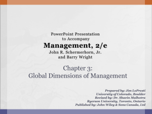 Global Dimensions of Management
