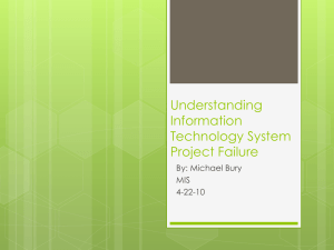 Understanding Information Technology System Project Failure