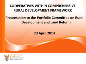 COOPERATIVES WITHIN COMPREHENSIVE RURAL