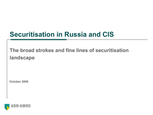 Securitisation in Russia and CIS