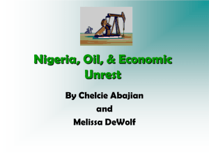 Nigeria, Oil, & Economic Unrest