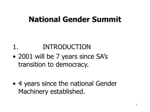 DEMOCRACY PLUS 7: National Summit to Track Gender Equality