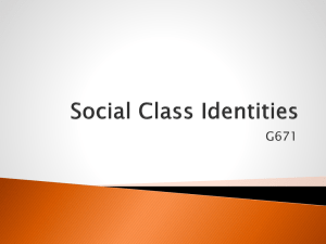 Social Class Identities