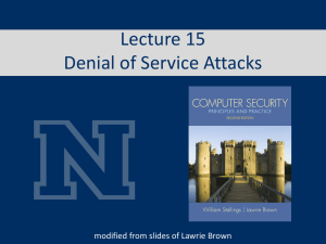 Denial of Service Attacks - Computer Science & Engineering