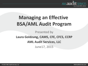 Managing an Effective BSA/AML Audit Program