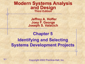 Identifying and Selecting Systems Development Projects