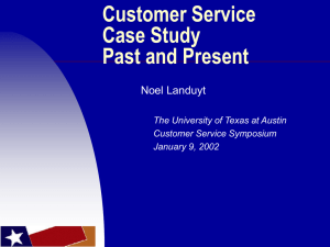 Customer Service Case Study - The University of Texas at Austin