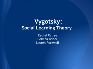 Vygotsky: Social Learning Theory - Colleen Brieck: ASTL Portfolio