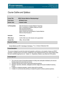 Course Outline and Syllabus