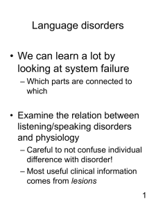 Language disorders