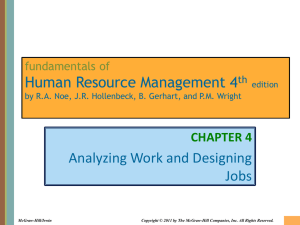 Chapter 004 Analyzing Work & Designing Jobs