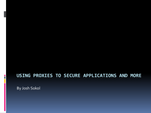 Using Proxies to secure applications and more