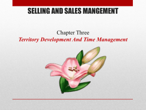selling and sales mangement