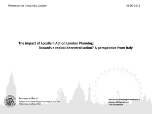 The Impact Of Localism Act On London Planning
