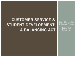 Customer Service and Student Development