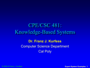 CPE/CSC 481: Knowledge