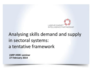 Analysing skills demand and supply in sectoral systems: a
