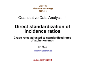 Quantitative Data Analysis II.: Direct Standardization