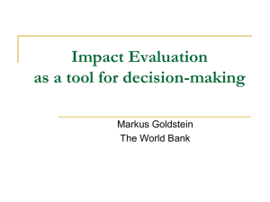 Impact Evaluation as a tool for decision-making