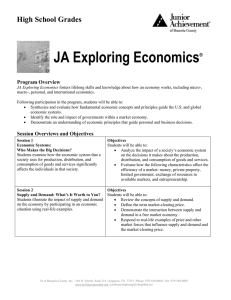 JA Exploring Economics