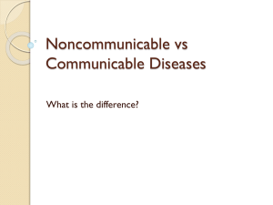 Noncommunicable vs Communicable Diseases