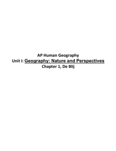Unit 1.1 Intro to Human Geography