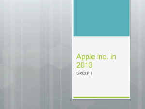 Apple inc. in 2010