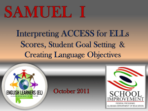 SAMUEL I, 2011-12 Presentation Posted