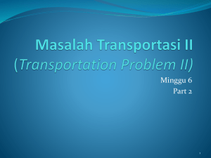 6. Transportation Problem
