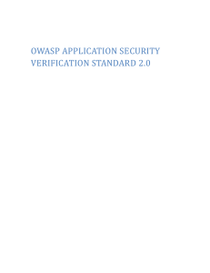 Application Security Verification Levels
