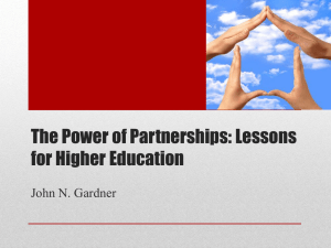 Opening Session PPT - John N. Gardner Institute for Excellence in