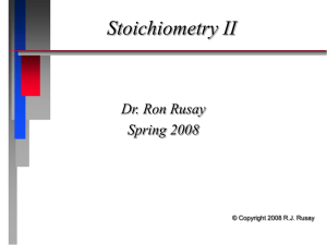 Stoichiometry Limiting Reagent