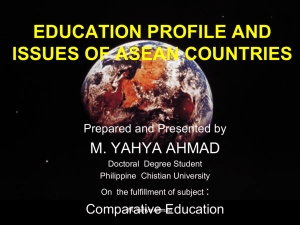 comparative education profil among asean