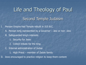 L/T Paul Second Temple Judaism